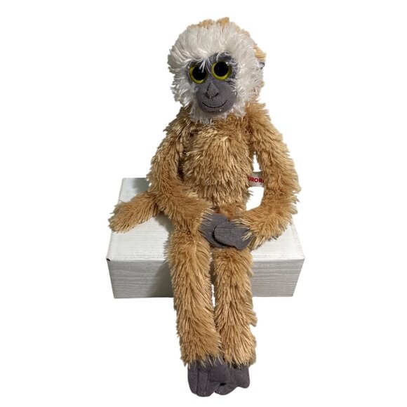 Aurora Plush Hanging Monkey 19 Inch Stuffed Animal Beige & Grey Colors - Picture 1 of 9